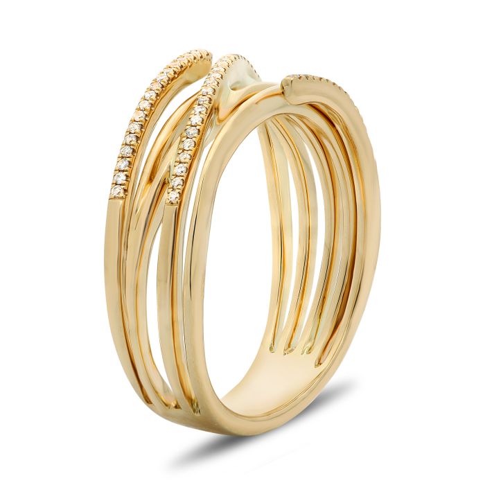 Diamond Overlapping Ring