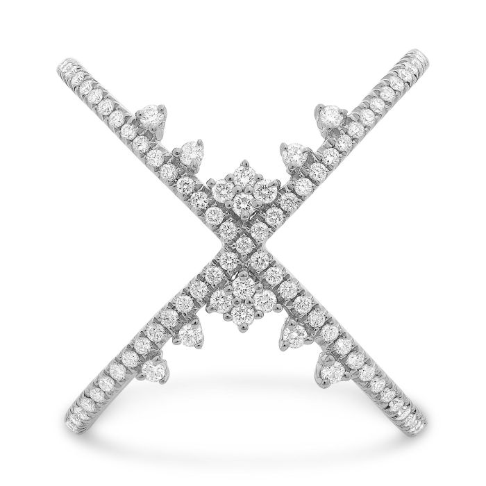 white gold, X Diamond Ring