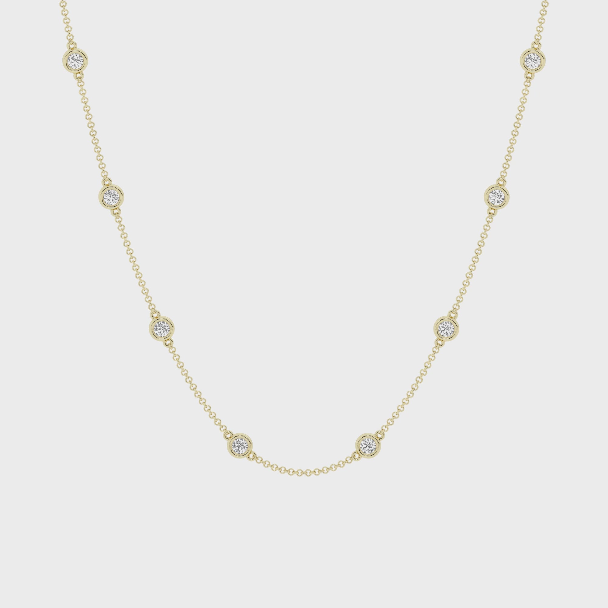 2 carat Diamond By the Yard Necklace