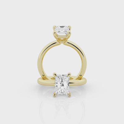 2 carat Radiant Solitaire Diamond Ring