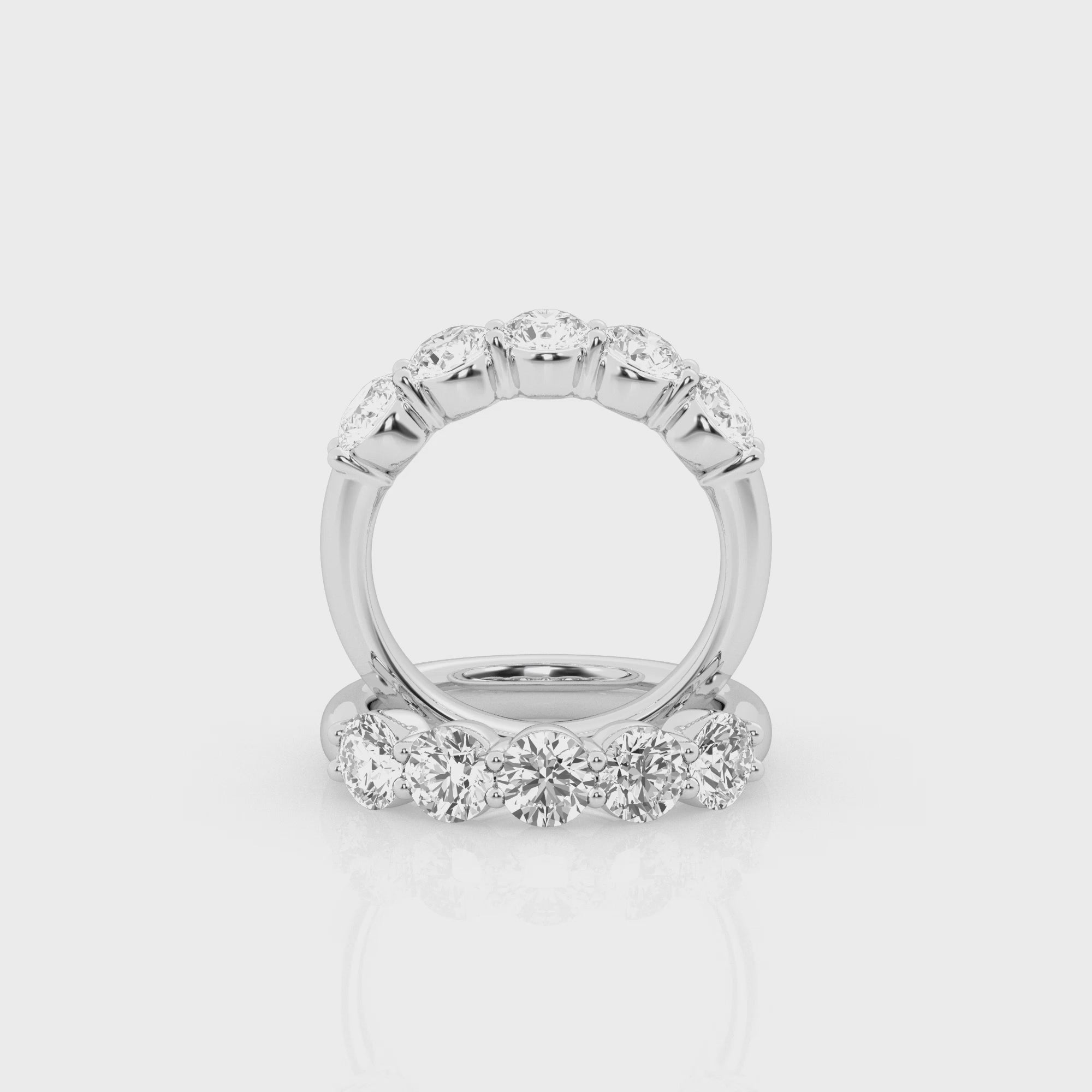 2 carat Round Five Stone Diamond Rings