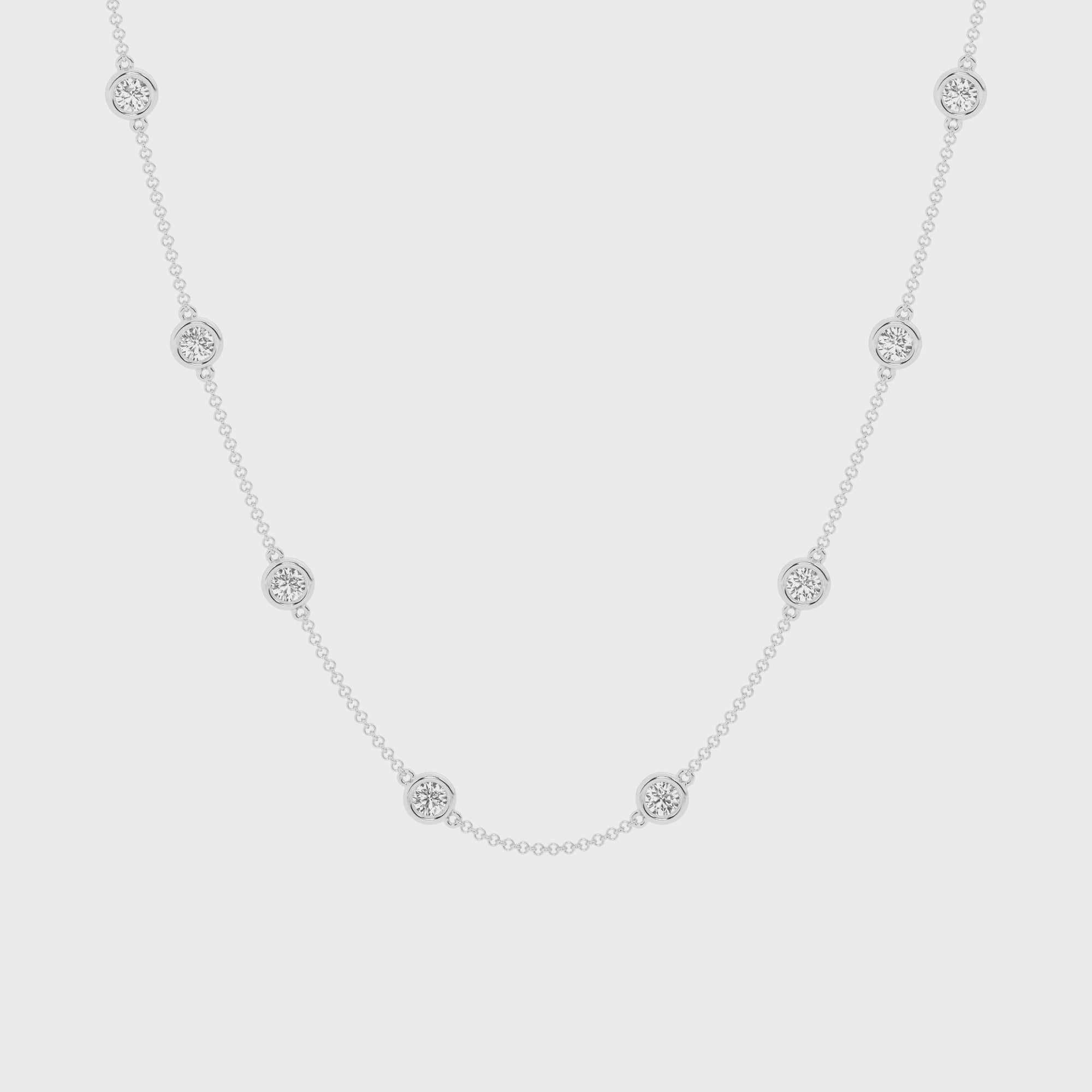 3 carat Diamond By The Yard Necklace
