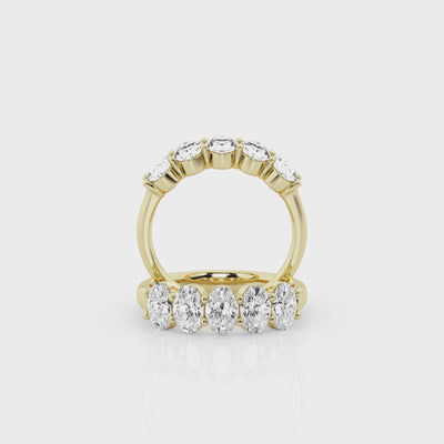 2 carat Oval Five Stone Diamond Ring