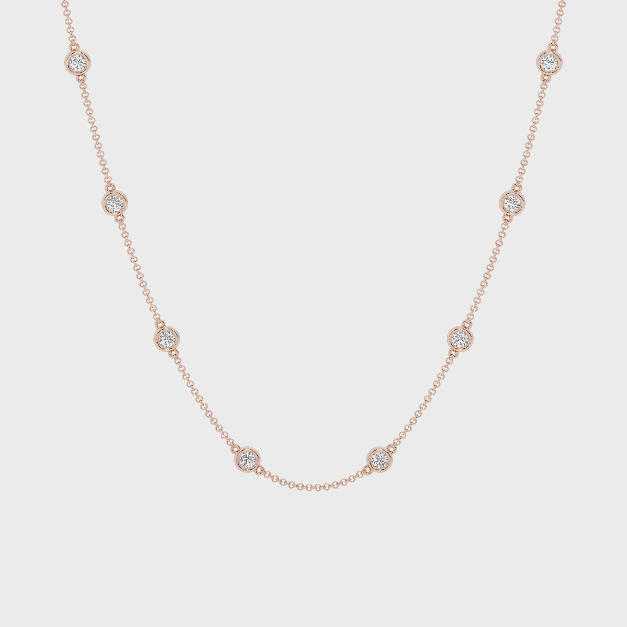 2 carat Diamond By the Yard Necklace