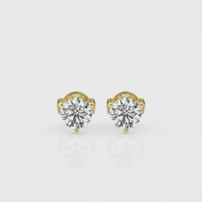 2 carat Round Earring Diamond Studs