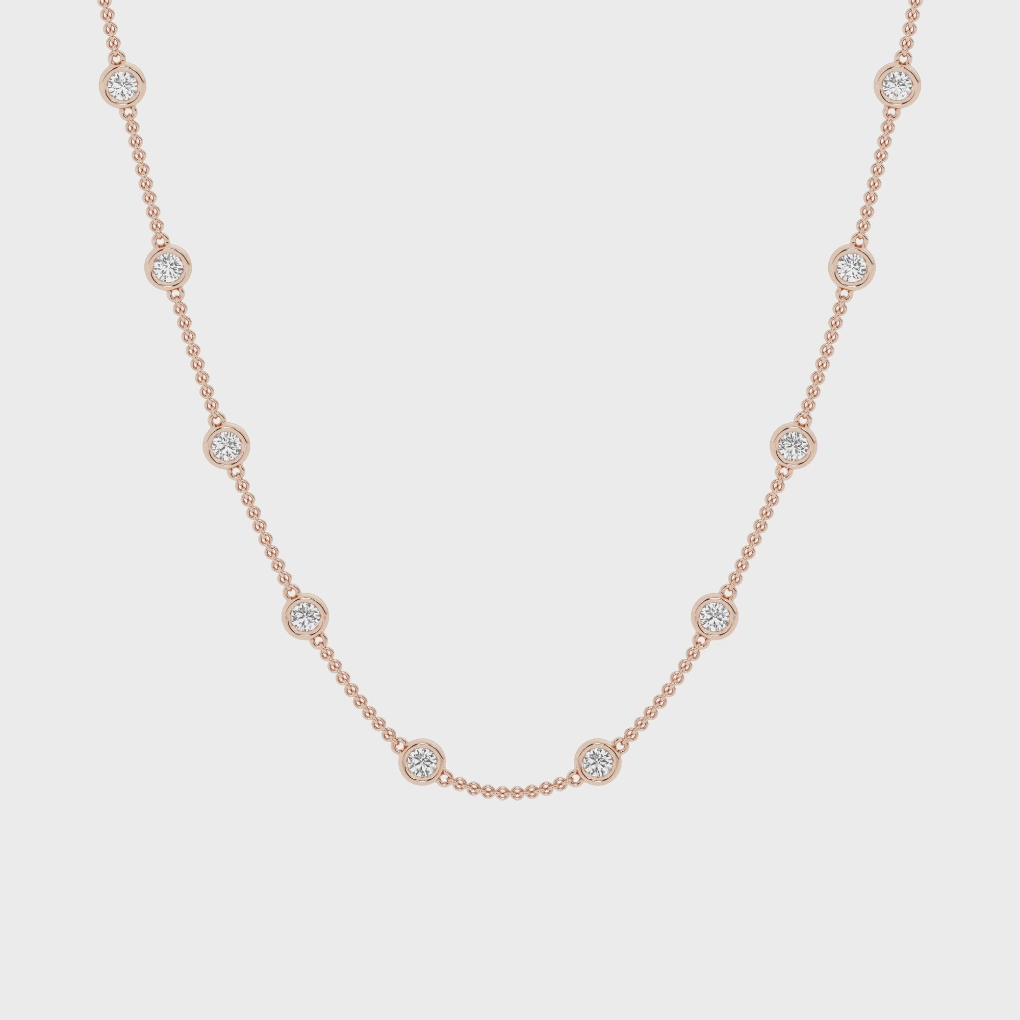 4 carat Diamond by the Yard Necklace