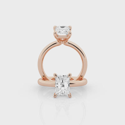2 carat Radiant Solitaire Diamond Ring
