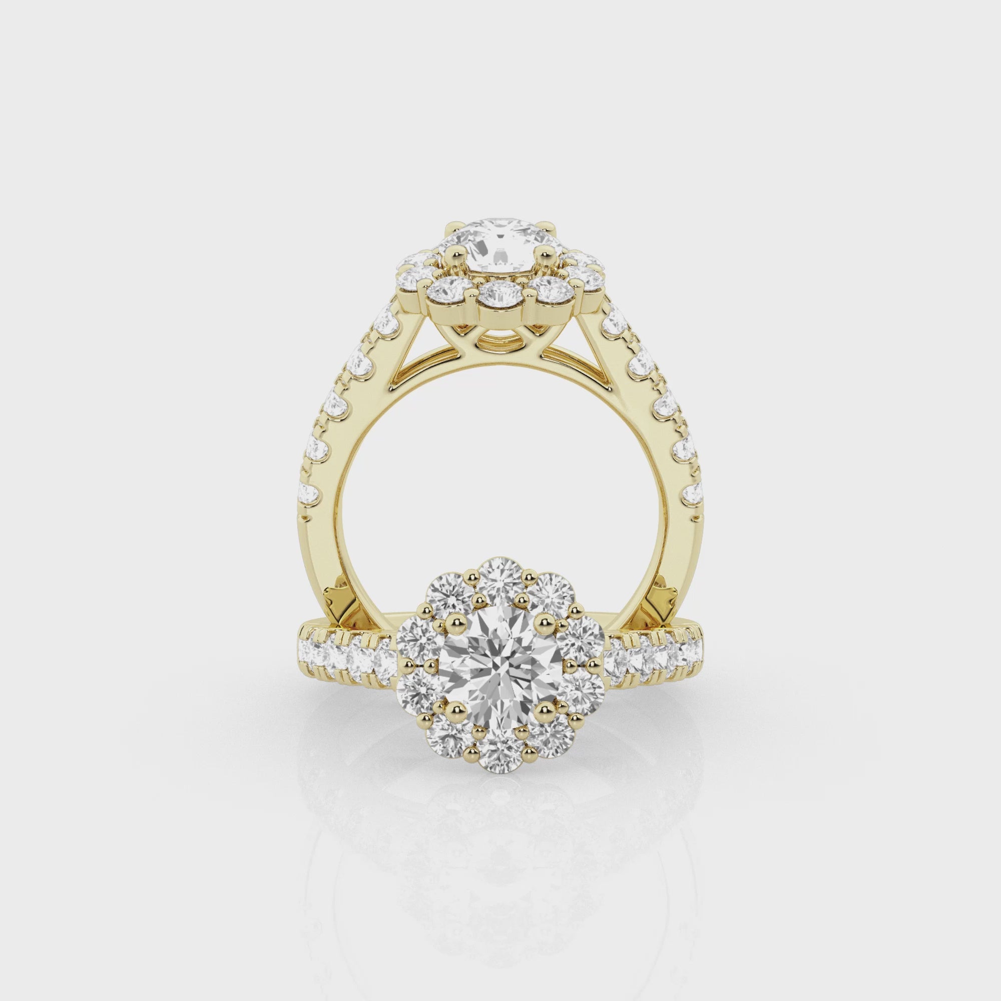 3 carat Round Halo Diamond Ring