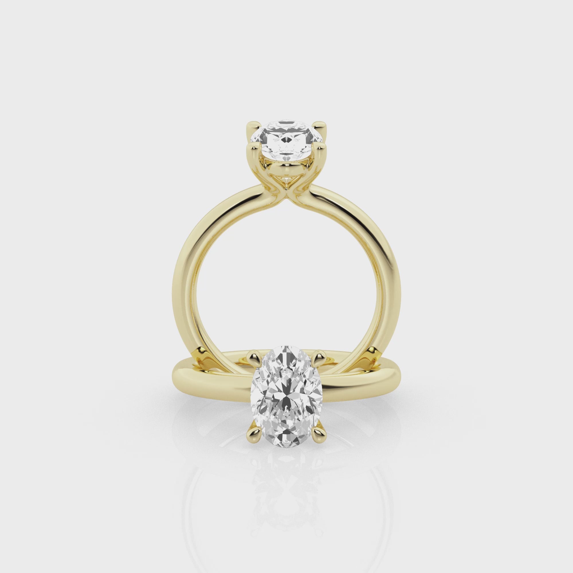 2 carat Oval Solitaire Diamond Ring