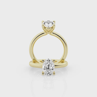 2 carat Oval Solitaire Diamond Ring