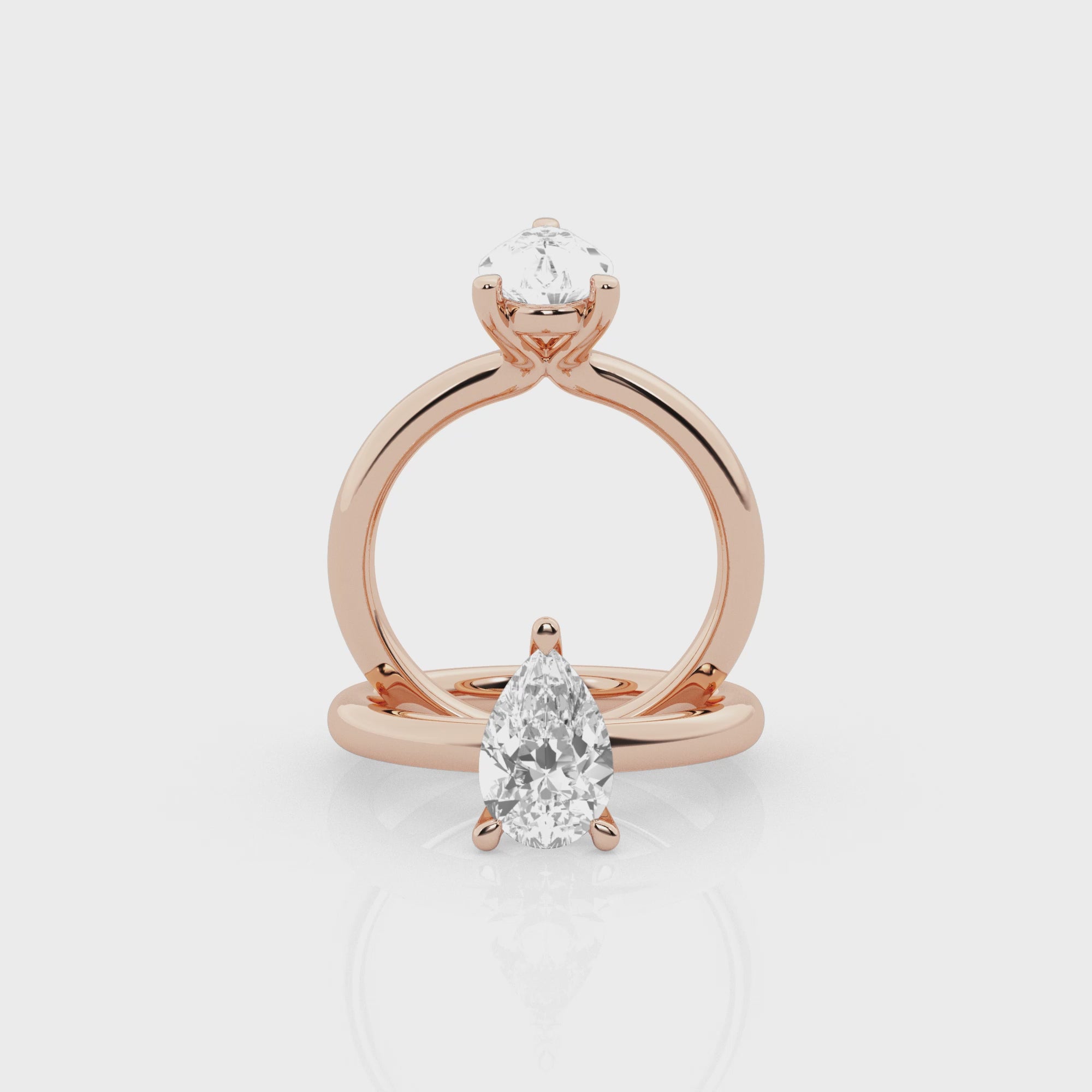 2 carat Pear Solitaire Diamond Ring