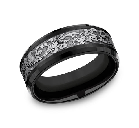 Black Titanium/Tantalum Grey wedding band