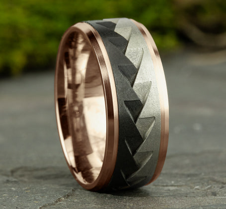 The Range - 14K Rose/White/Black Titanium