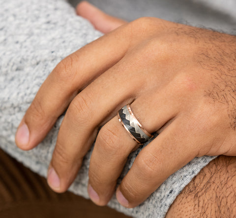 The Range - 14K Rose/White/Black Titanium
