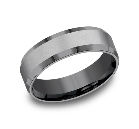 The Chancellor - Tantalum Dark wedding band