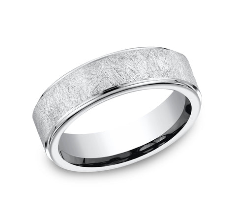 Cobalt White wedding band for man