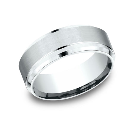 The Duke - 10K White wedding band