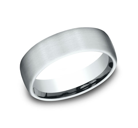 The Baron - 10K White wedding band