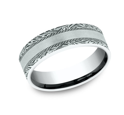 The Edge - 14K White wedding band