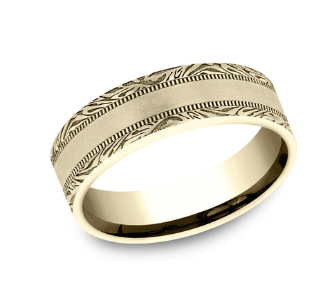 The Edge - 14K Yellow wedding band