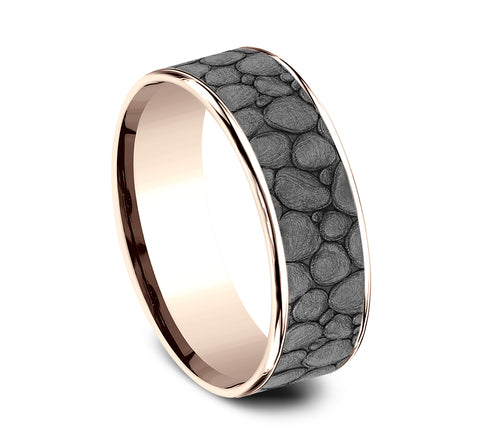 The River Rock - 14K Rose/Tantalum Grey