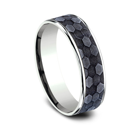 The Keeper - 14K White/Tantalum Grey