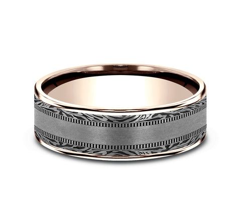 The Edge - 14K Rose/Tantalum Grey