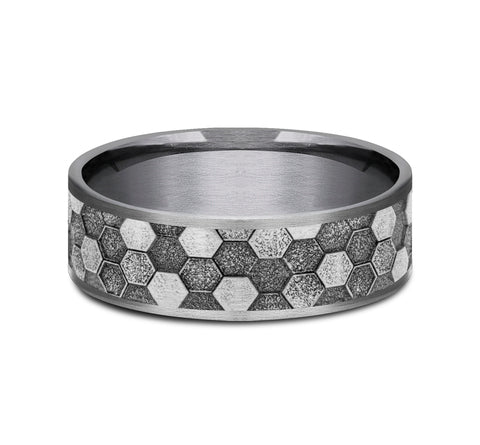 The Keeper - 14K White/Tantalum Grey