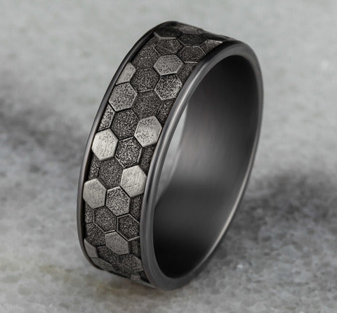 The Keeper - 14K White/Tantalum Grey