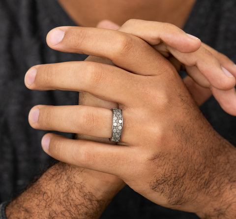 The Keeper - 14K White/Tantalum Grey