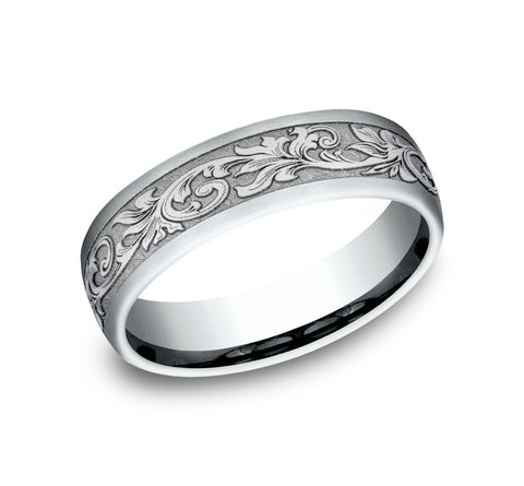 The Palace - Cobalt White wedding band
