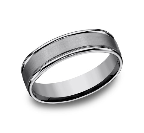 Tungsten wedding band for man