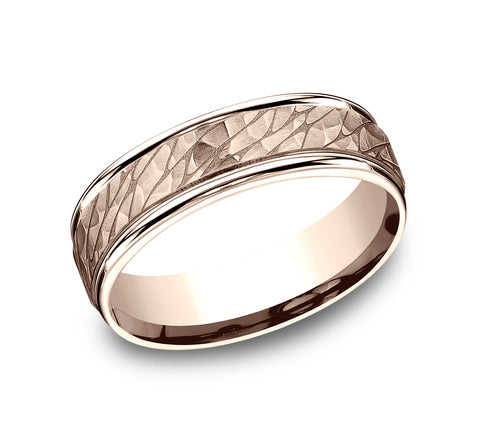 The Nile - 14K Rose wedding band