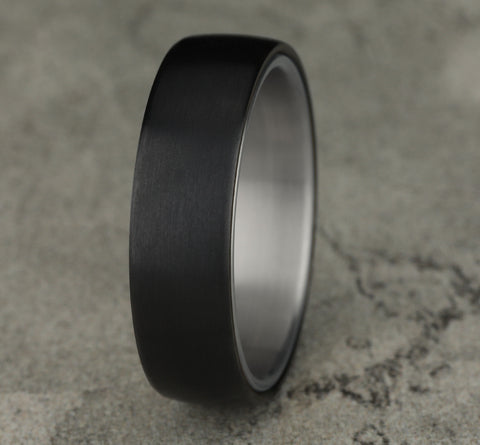 The Baron - 14K White/Black Titanium