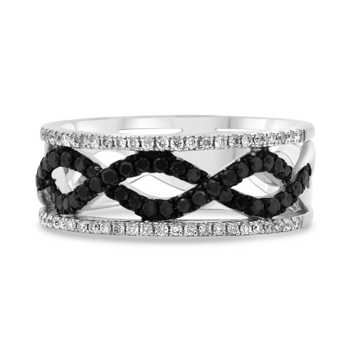 Black & White Infinity Ring