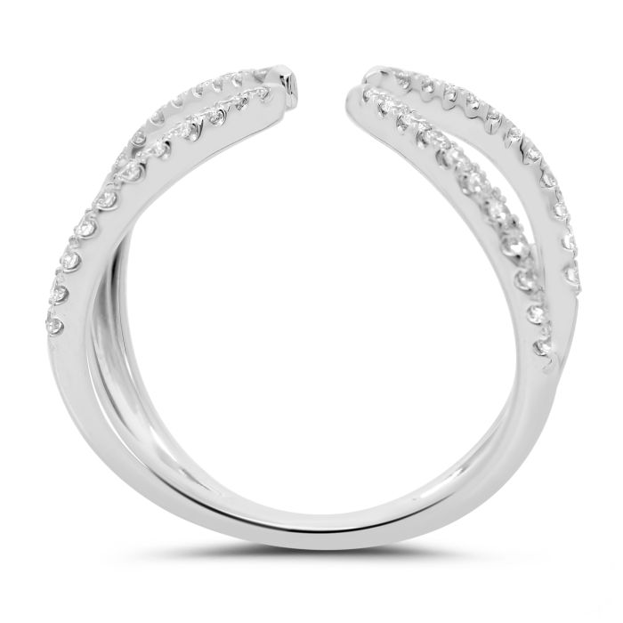 Open Criss-Cross Diamond Ring