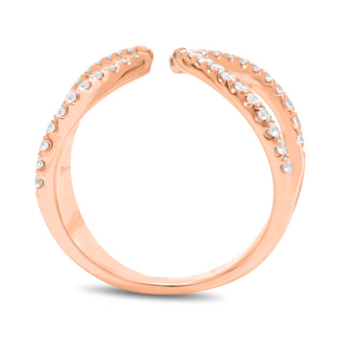 Open Criss-Cross Diamond Ring