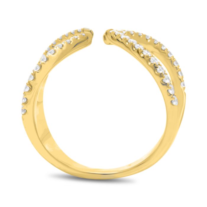 Open Criss-Cross Diamond Ring