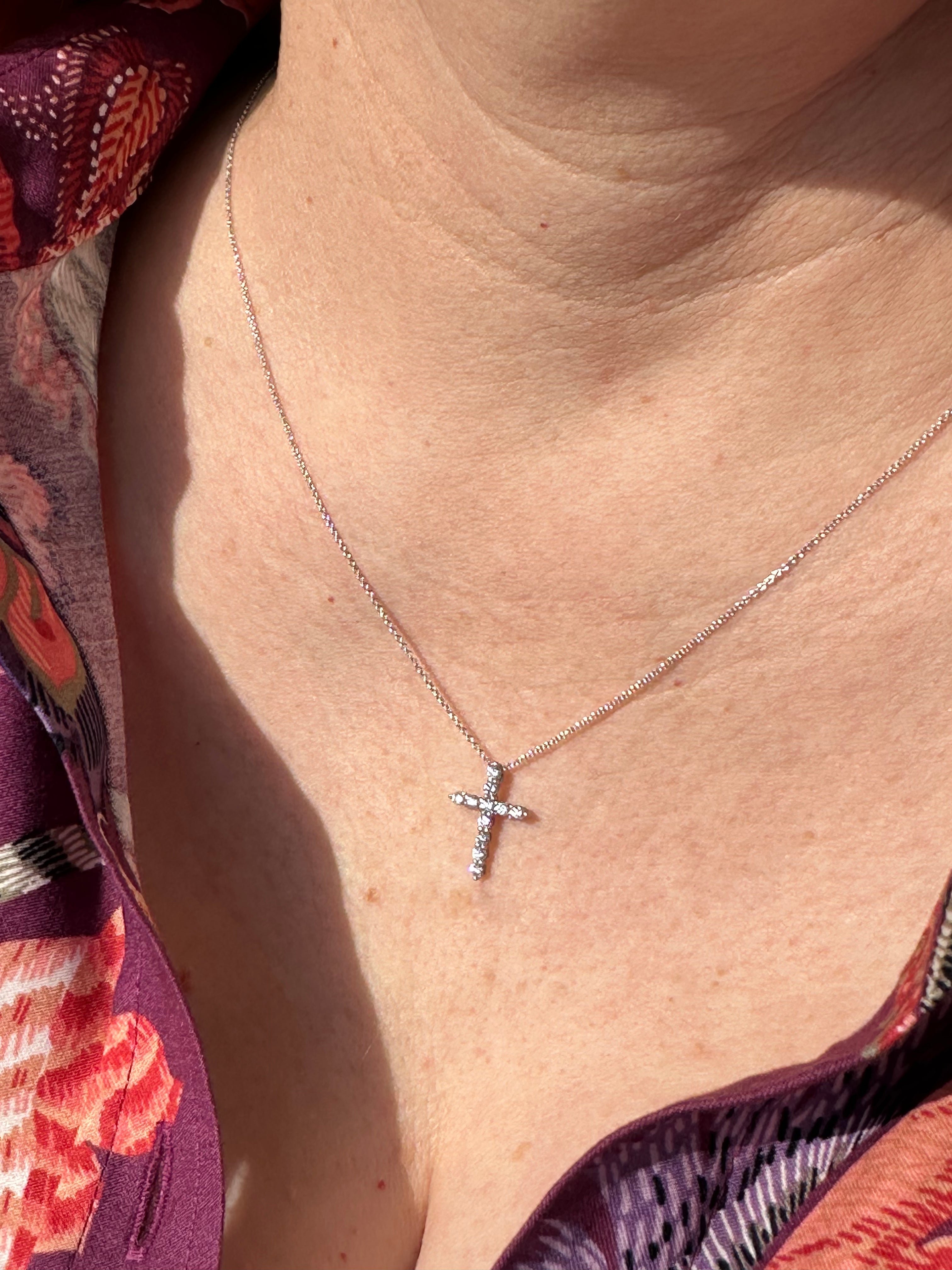 Elegant Diamond Cross Pendant