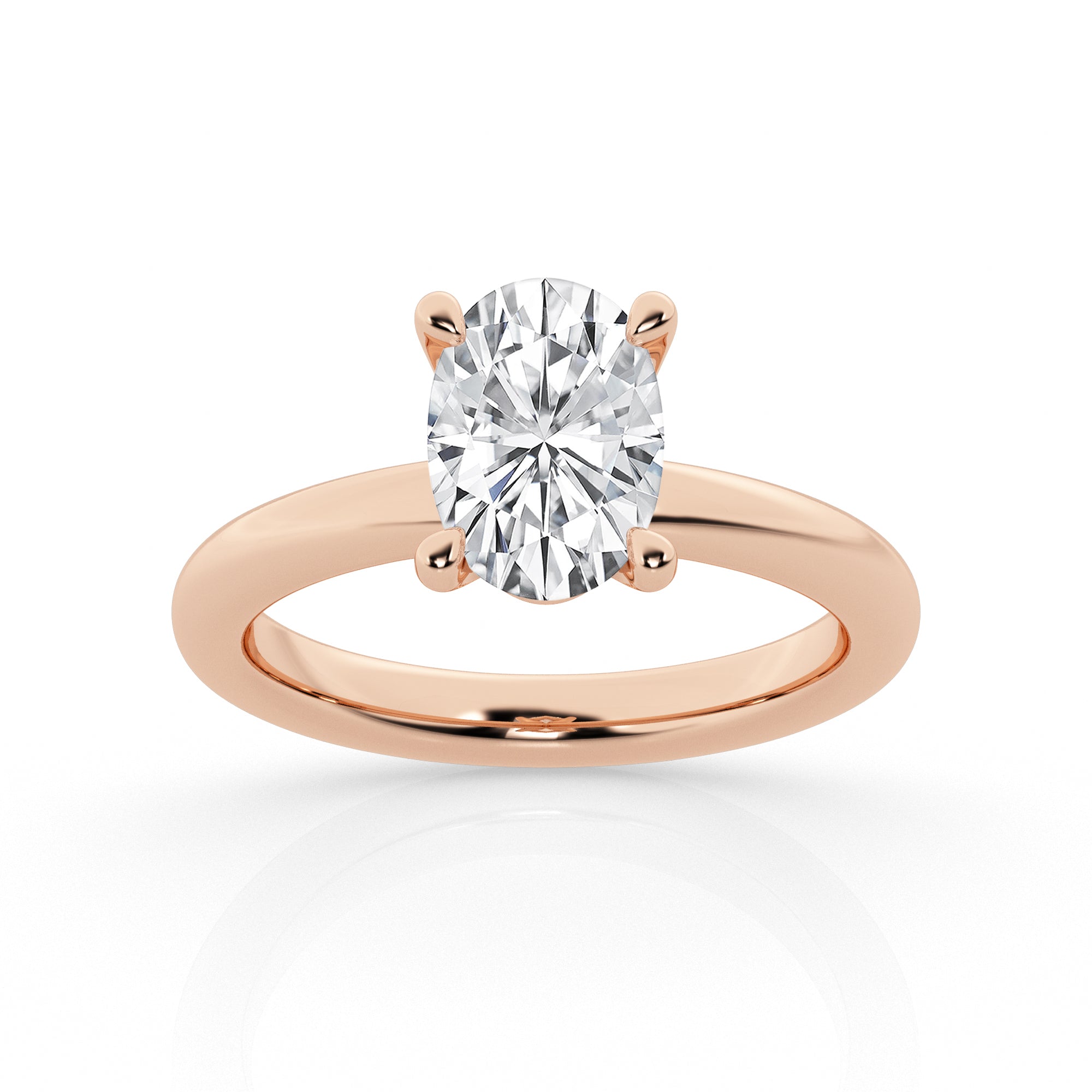 2 carat Oval Solitaire Diamond Ring