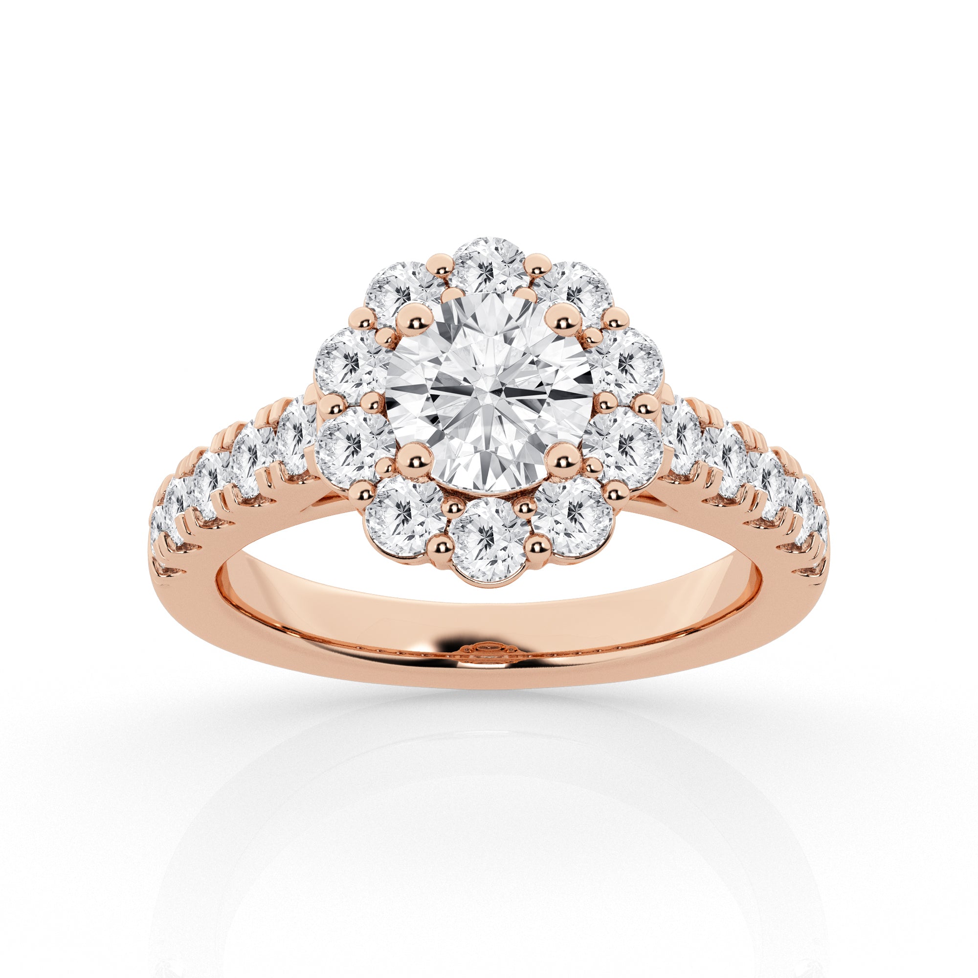 3 carat Round Halo Diamond Ring