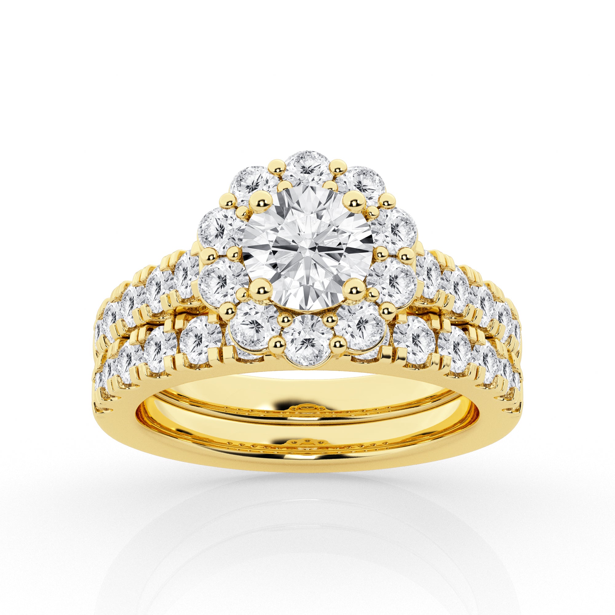 3 carat Round Halo Diamond Ring