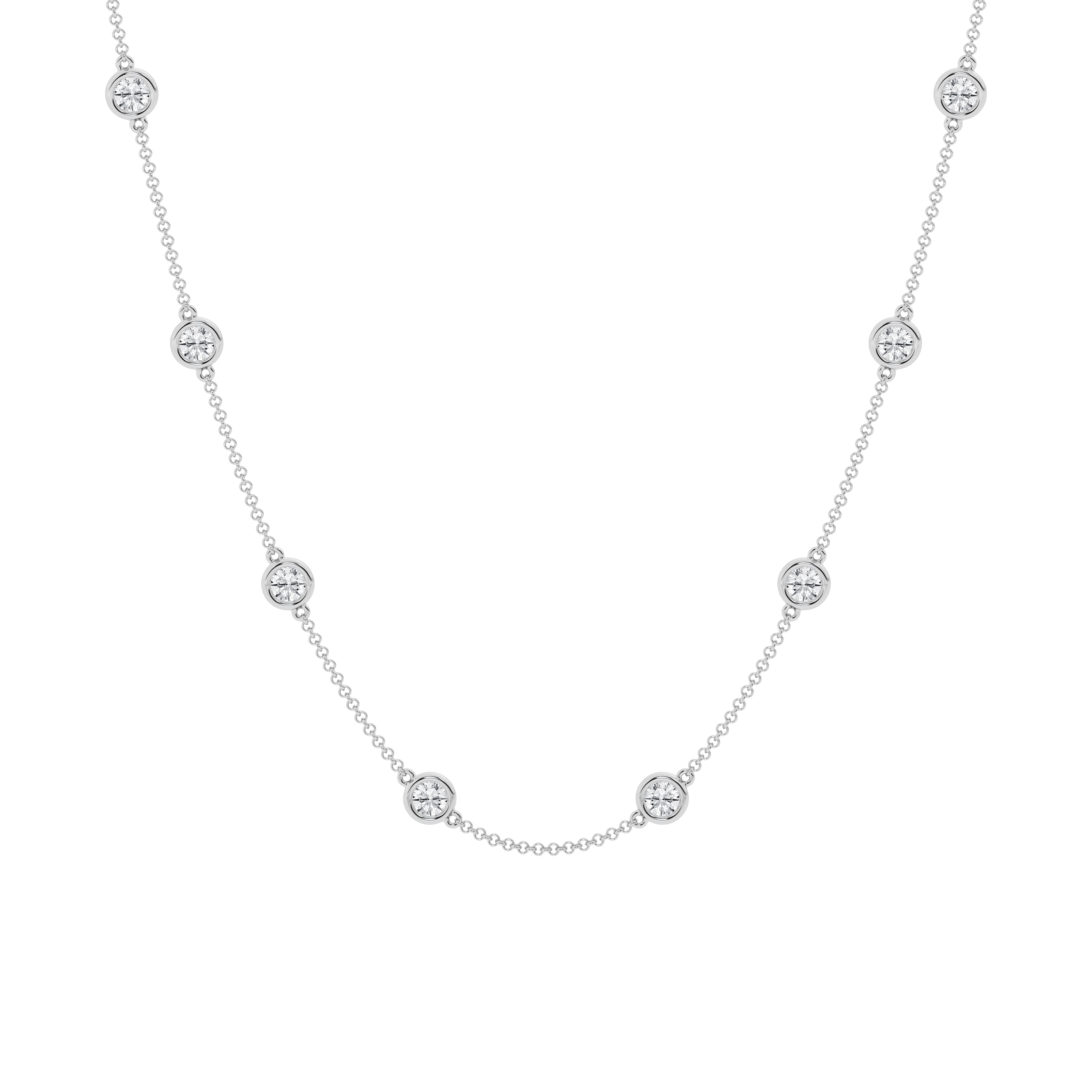 3 carat Diamond By The Yard Necklace