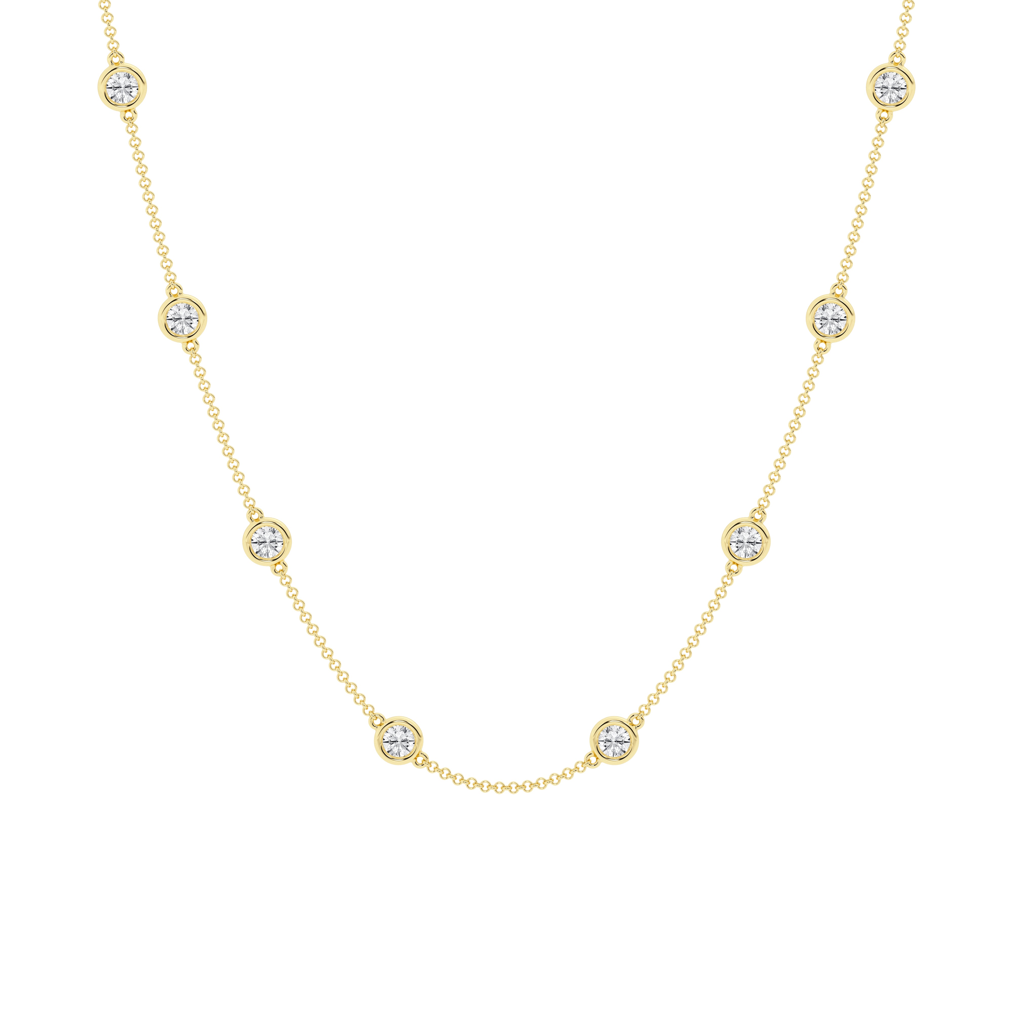 3 carat Diamond By The Yard Necklace