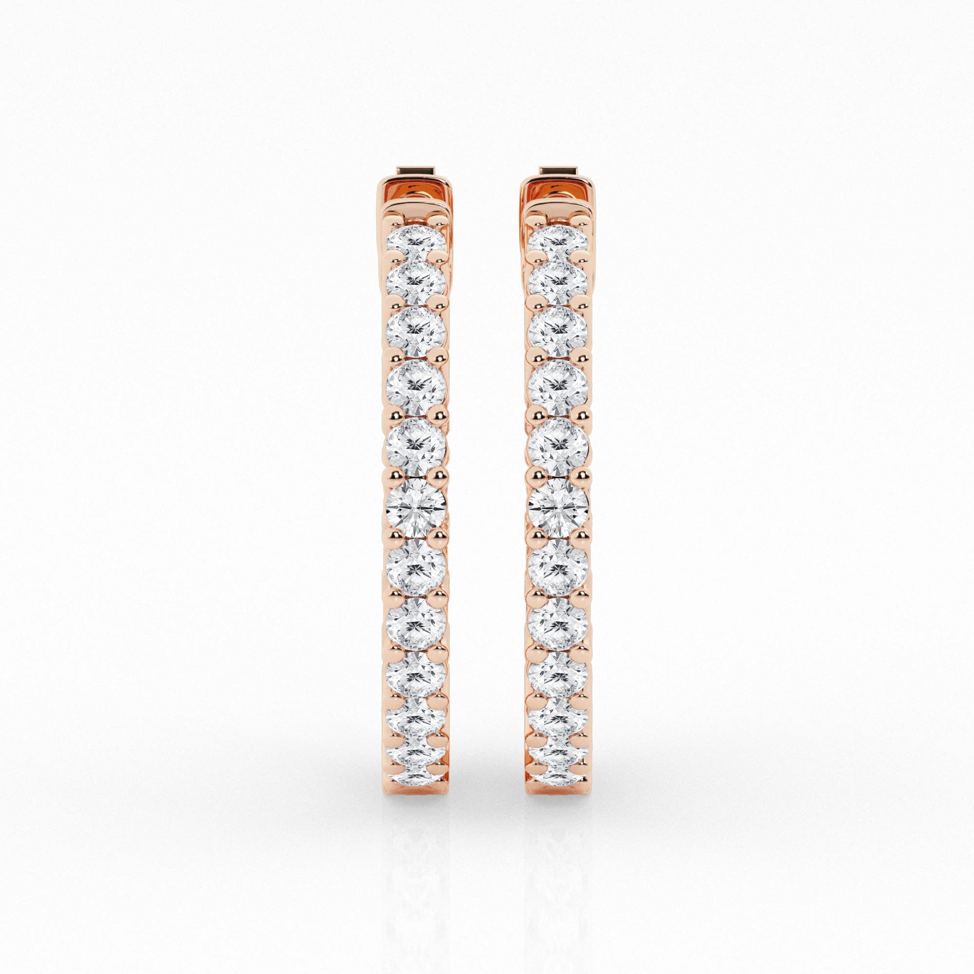 2 carat Hoop Diamond Earrings