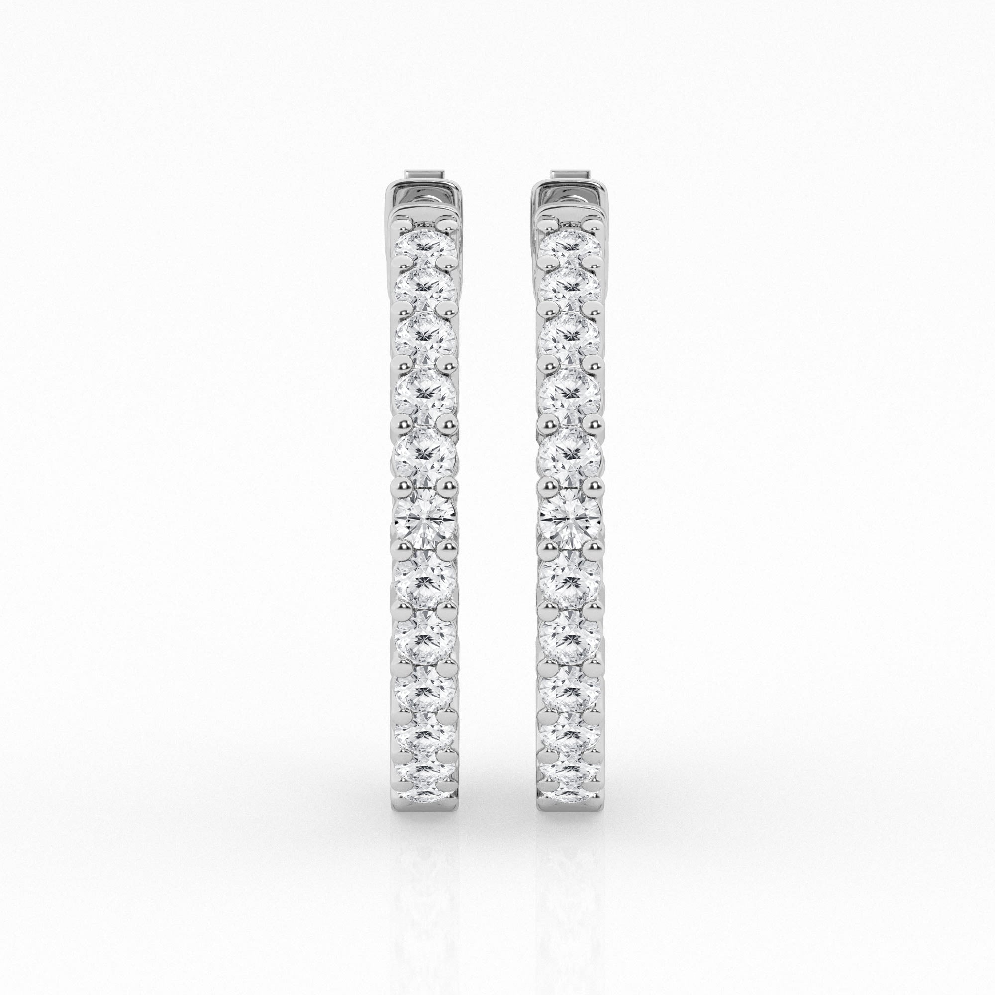 2 carat Hoop Diamond Earrings