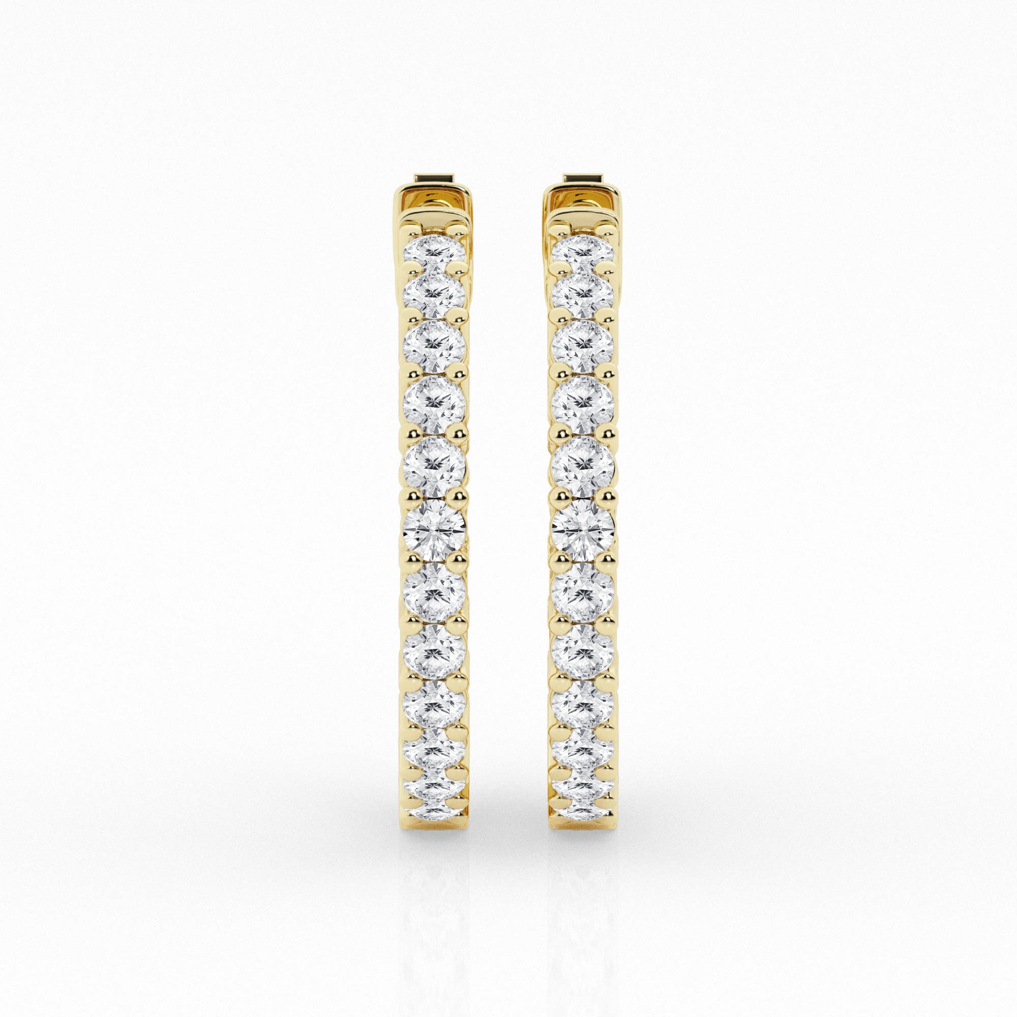 2 carat Hoop Diamond Earrings