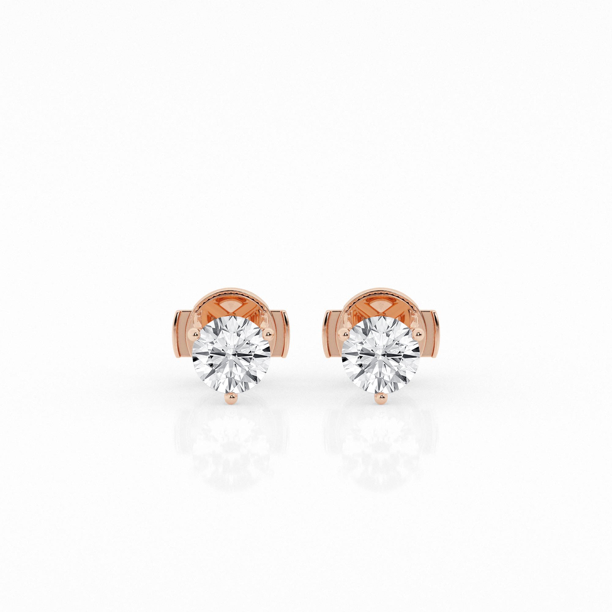 1 carat Round Earring Studs