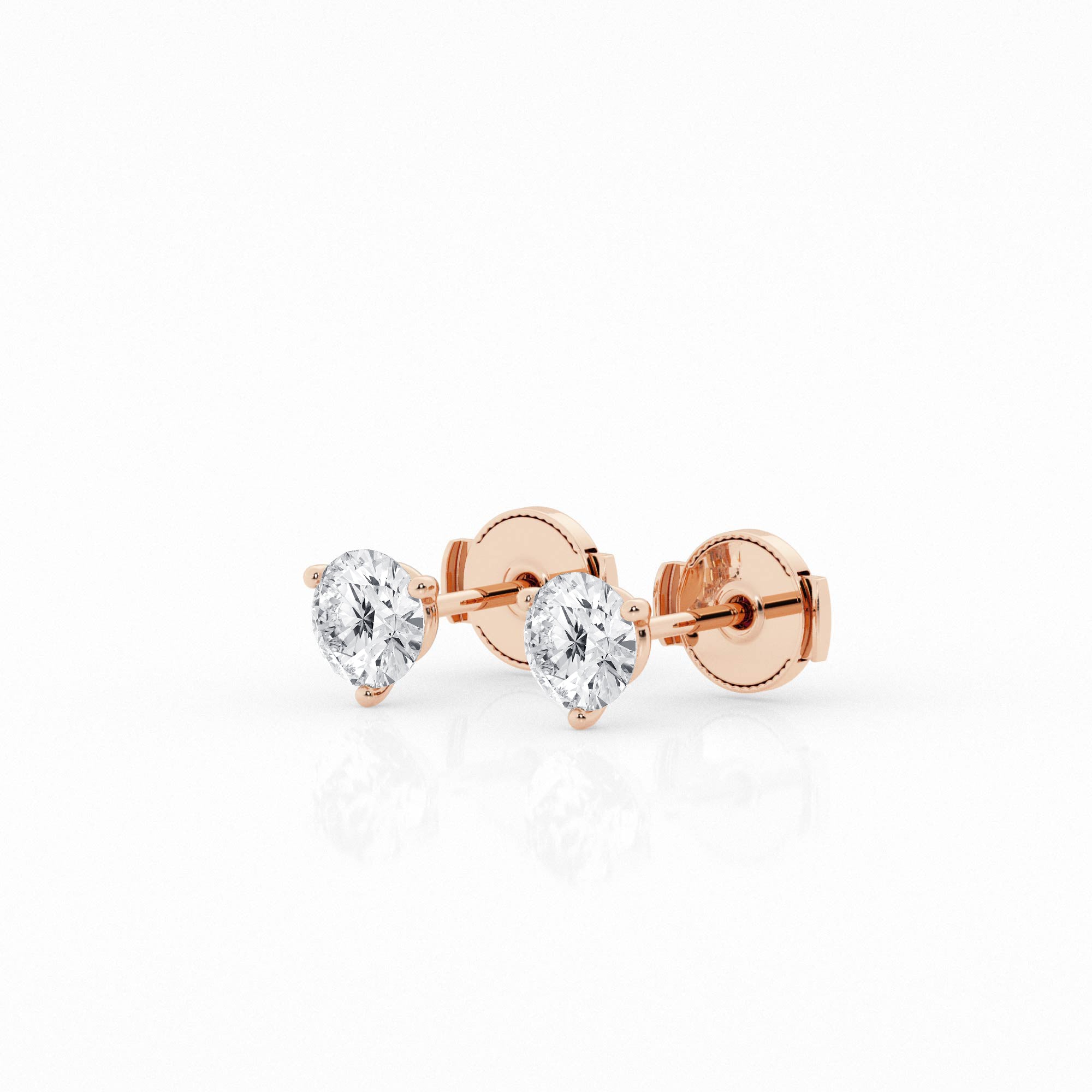 1 carat Round Earring Studs