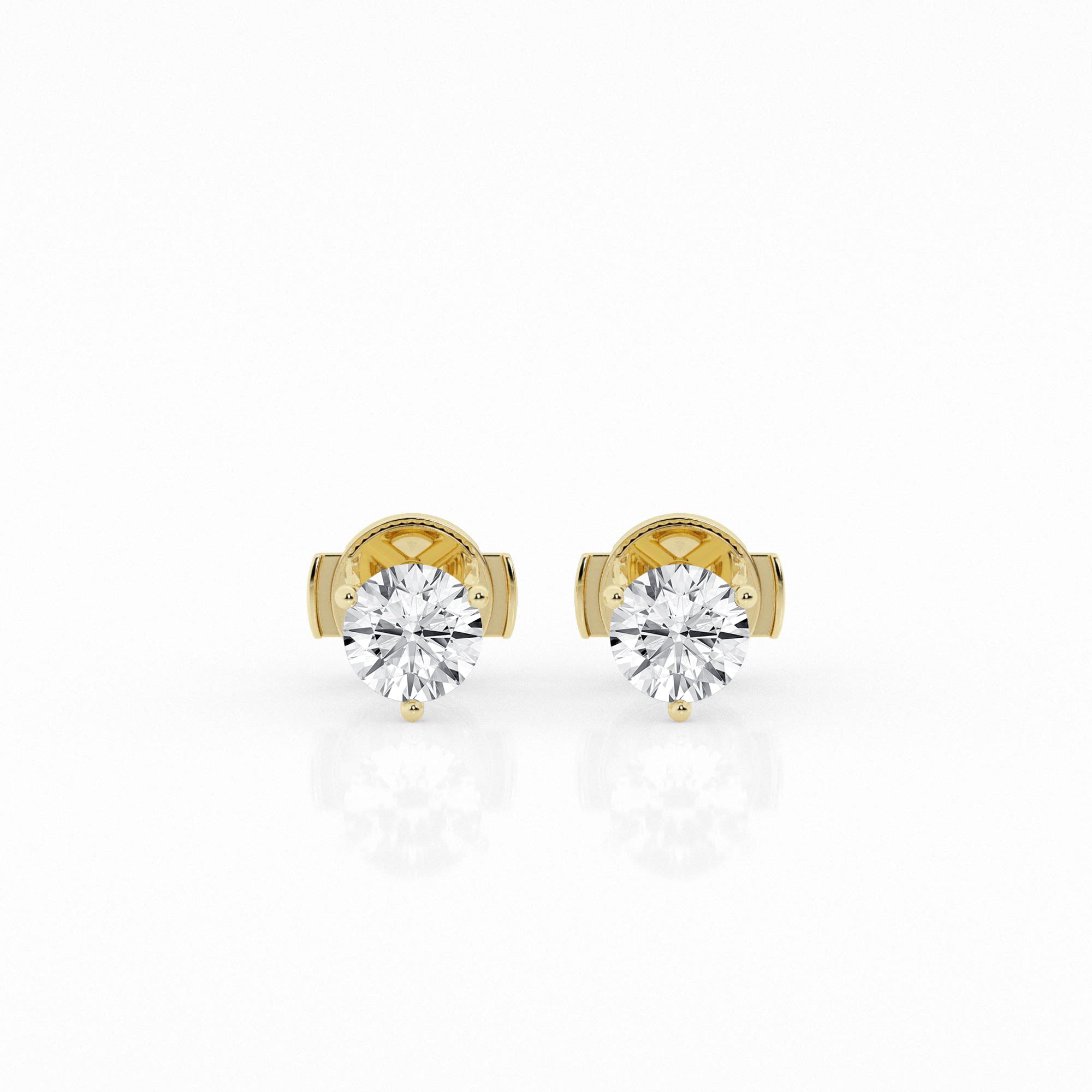 1 carat Round Earring Studs